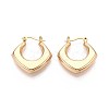 Rhombus Brass Hoop Earrings EJEW-T047-109G-1