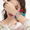 5Pcs 5 Colors Word Love Beads Stretch Bracelets Set for Girl Women BJEW-SZ0001-97-6