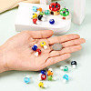 32Pcs 8 Colors Handmade Evil Eye Lampwork Beads LAMP-CD0001-20-5