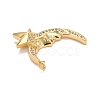 Rack Plating Brass Cubic Zirconia Pendants Findings KK-E275-18G-3