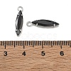 Brass Pave Black Cubic Zirconia Pendants CU-CBAD360-09P-02-3