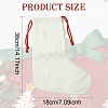 Linen Heat Transfer Christmas Stocking Pendant Decorations AJEW-YWC0001-09-3