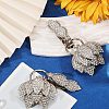 2Pcs Flower Alloy Rhinestone Snap Lock Clasps FIND-FH0018-22B-5