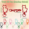 30Pcs Spray Painted Eco-Friendly Alloy Swivel Snap Hooks Clasps FIND-SC0016-41-2