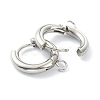Tarnish Resistant 201 Stainless Steel Huggie Hoop Earring Findings STAS-P283-01C-P-2