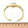 Hexagon Brass Pave Natural Labradorite & Cubic Zirconia Cuff Bangles for Women BJEW-Z172-01G-07-5