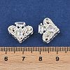 Brass Pave Cubic Zirconia Multi-strand Links ZIRC-F145-09S-01-3