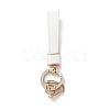 Microfiber & Zinc Alloy & Crystal Rhinestone Keychain KEYC-G062-01D-2