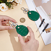 2 Sets Cowhide Pendant Keychains KEYC-CL0001-48-3