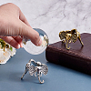 2Pcs 2 Colors Alloy Crystal Ball Holder AJEW-GA0009-66-3