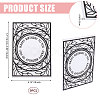 Globleland 9Pcs 9 Styles Transparent Plastic Embossing Template Folders AJEW-GL0002-17-2