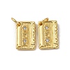 Brass Micro Pave Cubic Zirconia Pendants KK-P308-33G-1