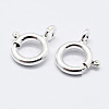 925 Sterling Silver Spring Ring Clasps STER-K167-076C-S-1