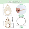 100Pcs MDF Board Bobbins DIY-GF0011-13D-2