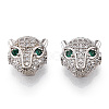 Brass Micro Pave Cubic Zirconia Beads ZIRC-S053-YS014G-4-3
