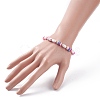 Natural Pearl & Polymer Clay Beaded Bracelet BJEW-TA00084-3