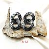 Alloy & Glass Dangle Stud Earrings FS-WG3D9CC-13-1
