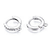 Brass Micro Pave Cubic Zirconia Huggie Hoop Earring Findings KK-T063-012P-NF-4