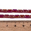 Electroplate Opaque Glass Beads Strands EGLA-Q132-03A-C02-4