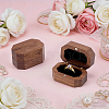 Octagon Wooden Ring Magnetic Boxes CON-WH0107-123A-4
