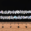 Electroplate Transparent Glass Beads Strands GLAA-N021-4mm-11-4