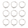 201 Stainless Steel Huggie Hoop Earring Findings STAS-P283-01F-S-2