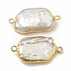 Baroque Natural Keshi Pearl Connector Charms PEAR-P004-11KCG-3