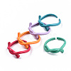 Spray Painted Brass Cuff Rings RJEW-S045-113-NR-5