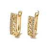 Brass Micro Pave Cubic Zirconia Hoop Earring EJEW-L271-10KCG-05-1