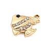 UV Plating Alloy Rhinestone Pendants PALLOY-D026-13G-2