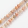 Natural Multi-Moonstone Round Beads Strands G-O030-6mm-10-2