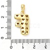 Brass Micro Pave Cubic Zirconia Pendants KK-E061-03G-06-3