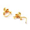 Brass Screw On Clip-on Earring Findings KK-L164-02G-3