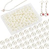 8mm About 200Pcs Glass Pearl Round Beads for Jewelry Making Round Box Kit Anti-flash White HY-PH0001-8mm-011-1