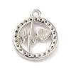 Brass Micro Pave Cubic Zirconia Pendants KK-Q772-02P-2