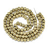 Electroplate Non-magnetic Synthetic Hematite Beads Strands G-S352-52B-01-2