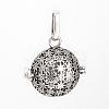 Brass Cage Pendants KK-R036-21AS-1