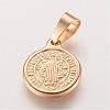 Ion Plating(IP) 304 Stainless Steel Pendants STAS-E117-02G-1