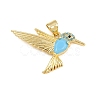 Brass Micro Pave Sky Blue Cubic Zirconia Pendants CU-CBA4A93-01E-G-1