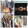 4Pcs 2 Style Brass with Synthetic Turquoise Loop Keepers KK-WR0001-08-5