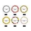 30Pcs 6 Colors Round Glass Seed Beaded Finger Rings RJEW-SZ0001-01-2