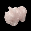 Natural Rose Quartz Carved Healing Rhinoceros Figurines DJEW-M008-02I-3