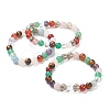 Natural Mixed Stone Beaded Stretch Bracelets BJEW-A117-C-39-1