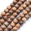 Natural African Padauk Wood Beads Strands X-WOOD-P011-02-8mm-1