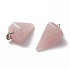 Cone/Spike/Pendulum Natural Rose Quartz Stone Pendants G-R278-82-3