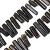 Natural Tektite Beads Strands G-F829-A08-01-1