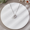 1pc Brass Chain with Alloy Letter Pendants Necklaces NJEW-LP0001-41D-P-3
