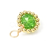 7Pcs Glass Pendants PALLOY-JF04624-5