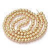 Electroplate Non-magnetic Synthetic Hematite Bead Strands G-Q466-4mm-04-2