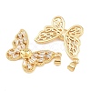 Brass Micro Pave Cubic Zirconia Peg Bails CU-CBA908F-03G-2